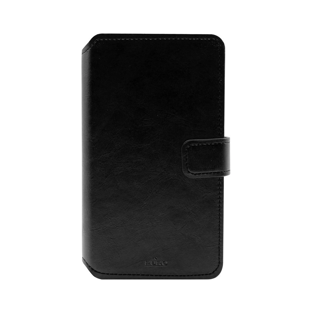 PURO Universal Wallet - Uniwersalne etui obrotowe 360° z kieszeniami na karty, rozmiar XXL (czarny)