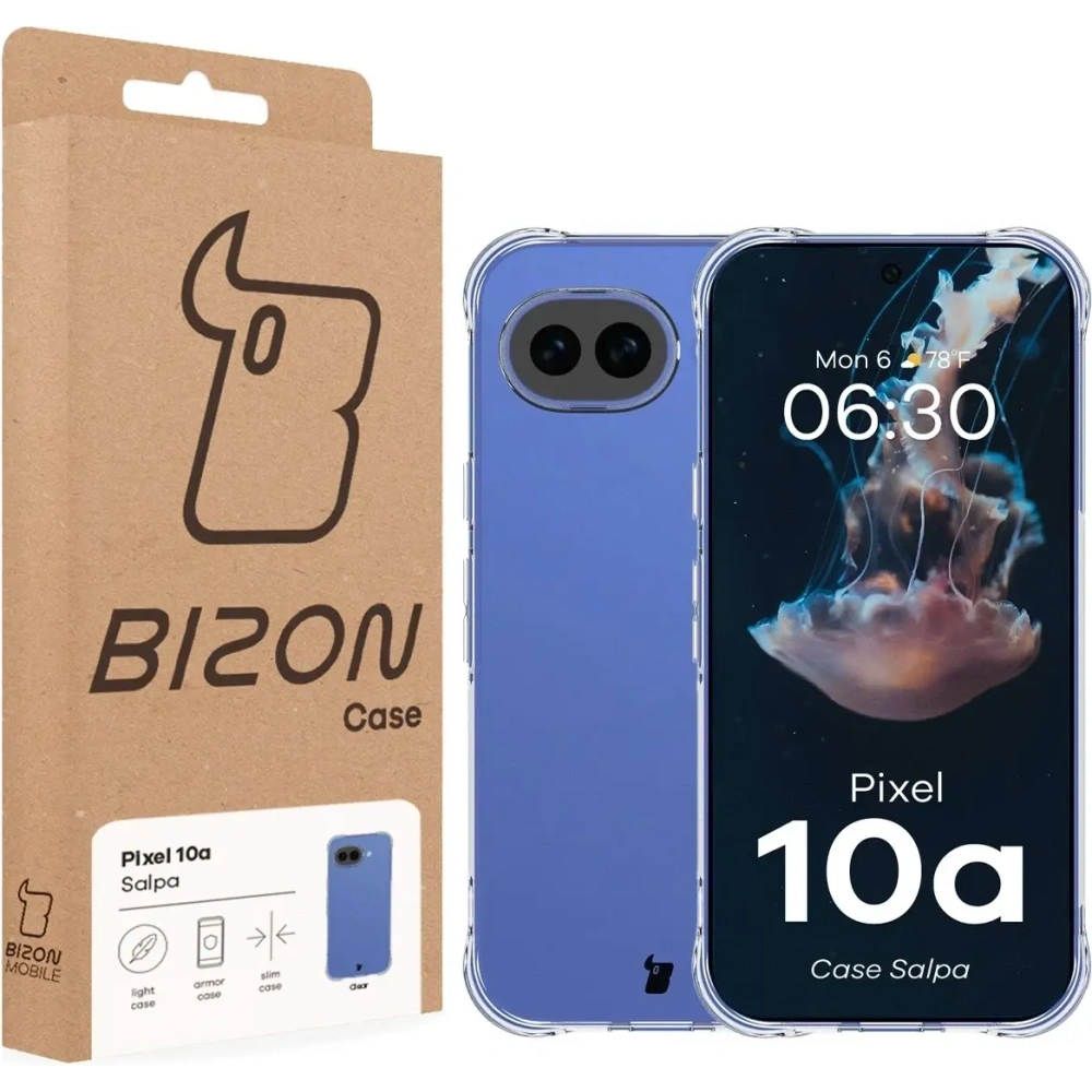 Elastyczne etui Bizon Case Salpa do Google Pixel 10a przezroczyste