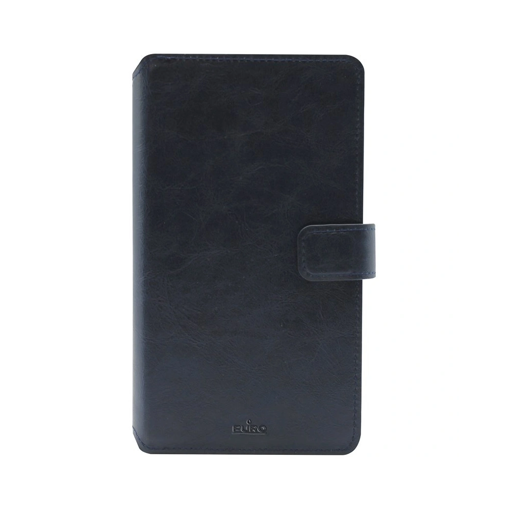 PURO Universal Wallet - Uniwersalne etui obrotowe 360° z kieszeniami na karty, rozmiar XXL (granatowy)