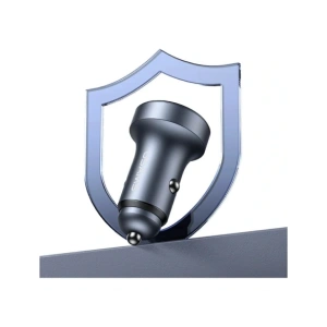 Ładowarka samochodowa USAMS CC327 Aluminium 45W USB-A USB-C tarnish