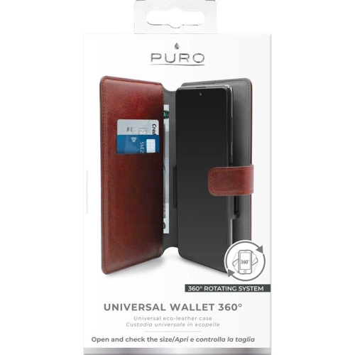 Kup PURO Universal Wallet - Universelles 360° drehbares Case mit Kartenfächern, Größe XXL (rot) - PUR325RED - {ean13} - Sklep Home Screen