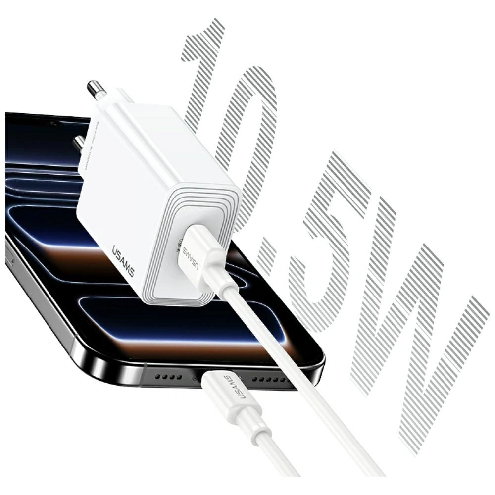 Ładowarka sieciowa USAMS T69 10.5W 2.1A USB-A biały