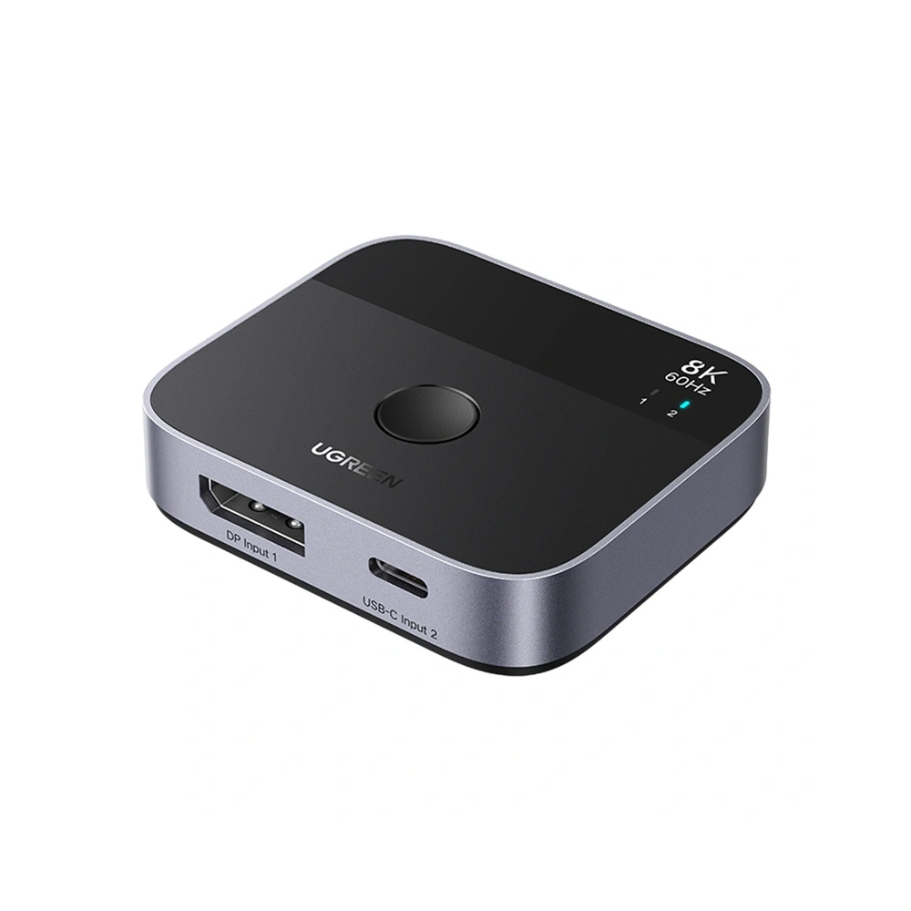 Adapter DisplayPort do USB-C UGREEN AW701, przełącznik 2w1 out