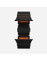 Pasek NOMAD Stratos band tytanowa bransoleta do Apple Watch 49mm z FKM (black titanium, ultra orange FKM)