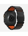 Pasek NOMAD Stratos band tytanowa bransoleta do Apple Watch 49mm z FKM (black titanium, ultra orange FKM)