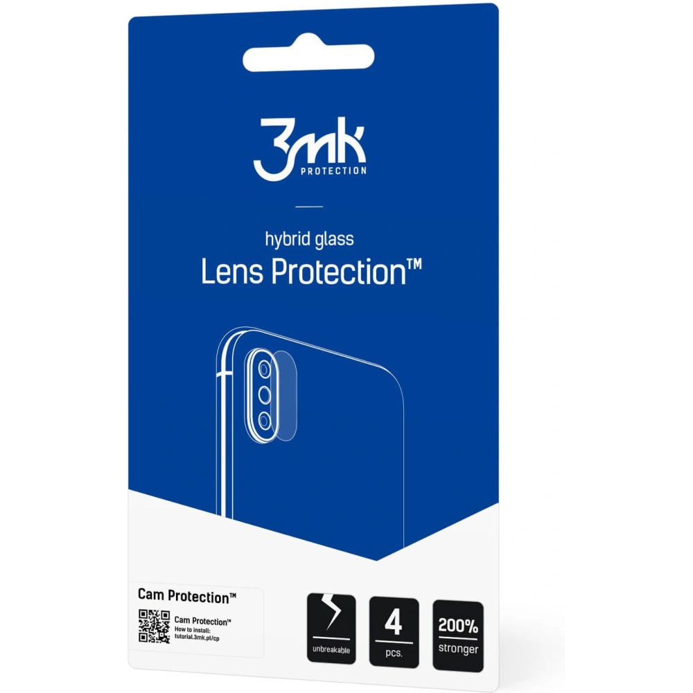 [CR] Szkło hybrydowe na obiektyw aparatu 3MK Lens Protection Samsung Galaxy S22 Ultra [4 PACK]