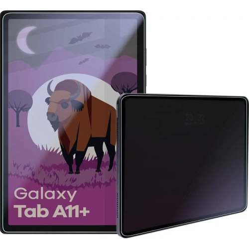 Prywatyzujące szkło hybrydowe Bizon Glass Tab Mule Shadow do Samsung Galaxy Tab A11+ Plus matowe