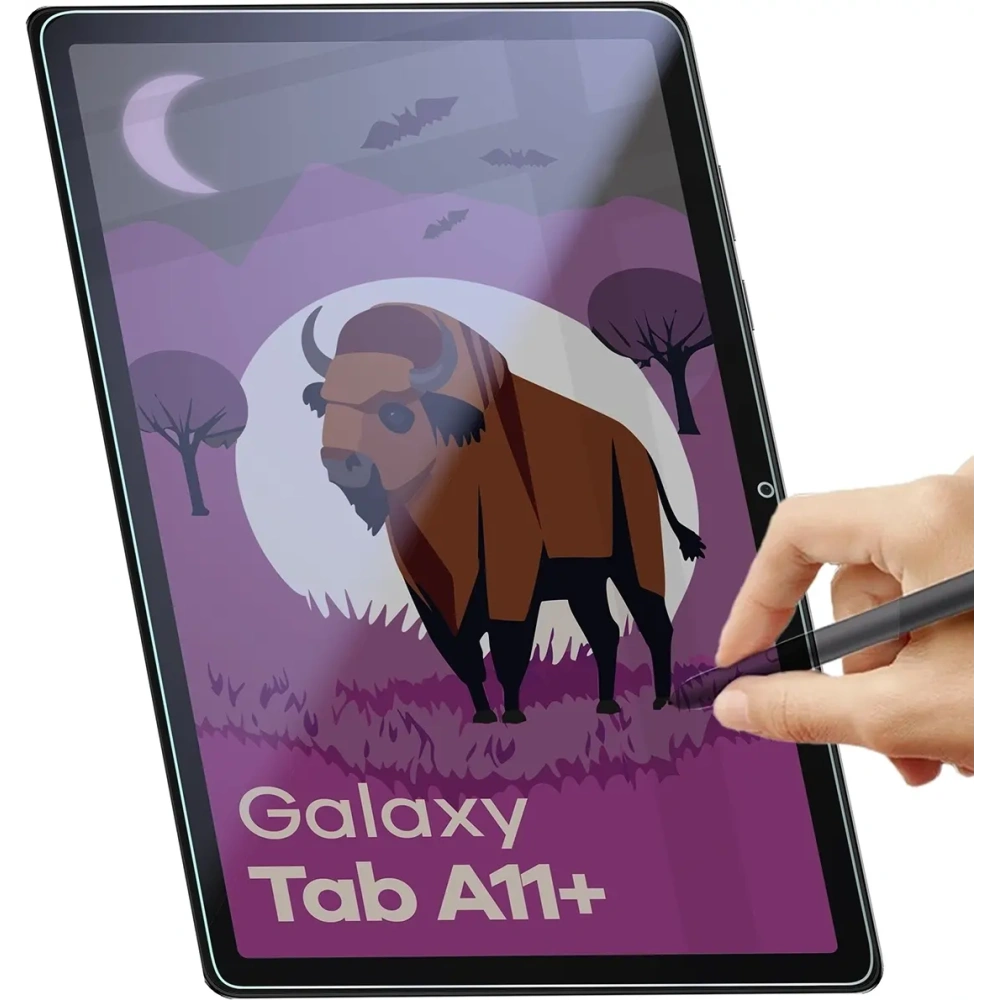 Prywatyzujące szkło hybrydowe Bizon Glass Tab Mule Shadow do Samsung Galaxy Tab A11+ Plus matowe