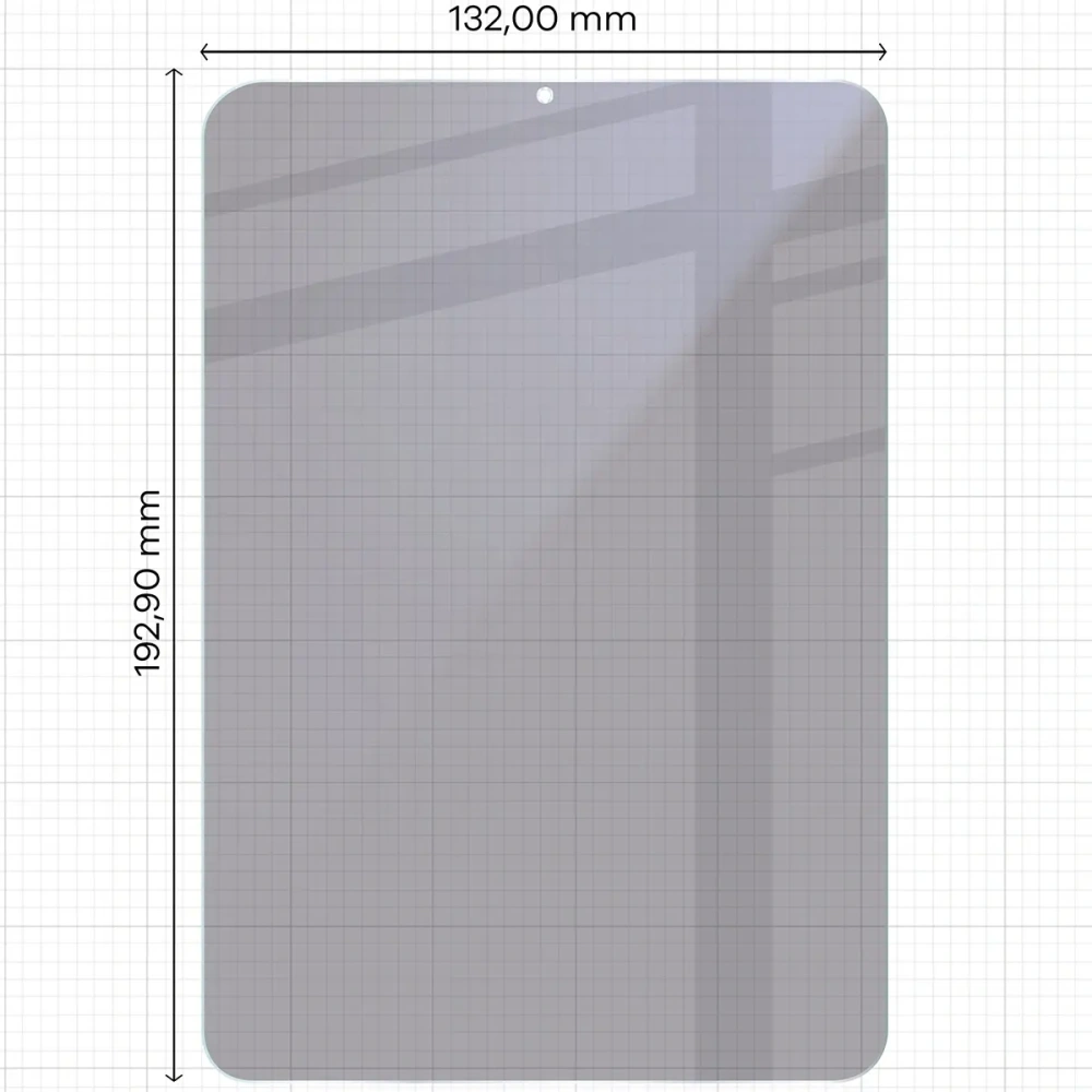 Prywatyzujące szkło hybrydowe Bizon Glass Tab Mule Shadow do Apple iPad Mini 7 2024 matowe