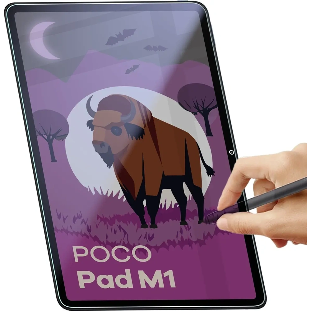 Prywatyzujące szkło hybrydowe Bizon Glass Tab Mule Shadow do Xiaomi Poco Pad M1 matowe