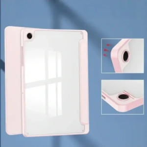 Etui z klapką Bizon Case Tab Clear Matt do Samsung Galaxy Tab A11+ Plus / A9+ Plus różowe