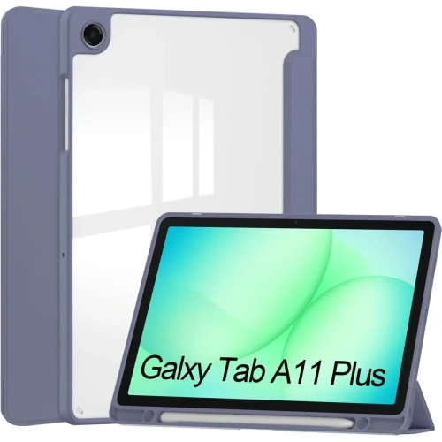 Etui z klapką Bizon Case Tab Clear Matt do Samsung Galaxy Tab A11+ Plus / A9+ Plus lawendowe