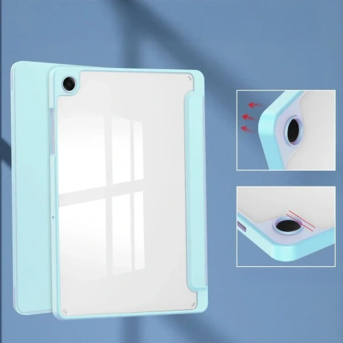 Etui z klapką Bizon Case Tab Clear Matt do Samsung Galaxy Tab A11+ Plus / A9+ Plus błękitne