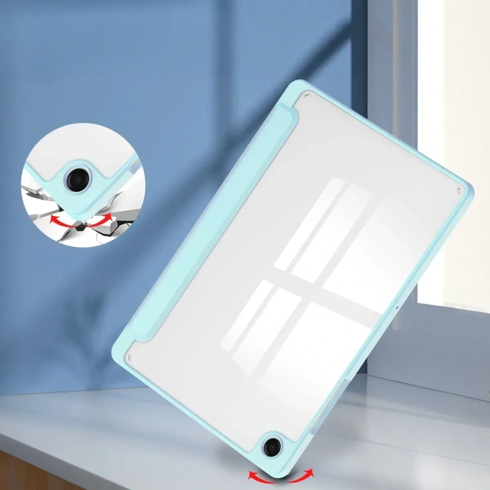 Etui z klapką Bizon Case Tab Clear Matt do Samsung Galaxy Tab A11+ Plus / A9+ Plus błękitne