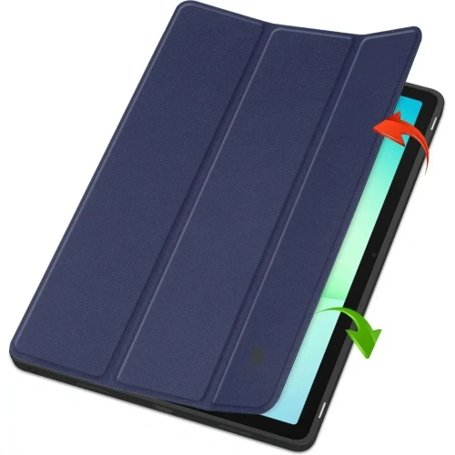 Etui z klapką Bizon Case Tab Lizard do Samsung Galaxy Tab A11+ Plus / A9+ Plus granatowe