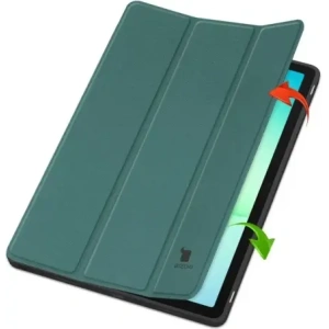Etui z klapką Bizon Case Tab Lizard do Samsung Galaxy Tab A11+ Plus / A9+ Plus ciemnozielone