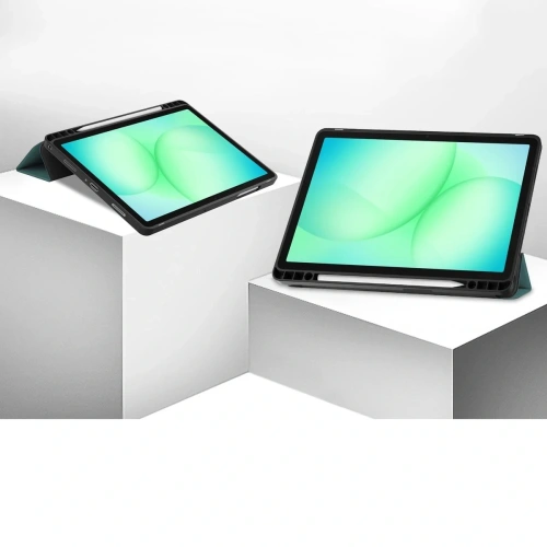 Etui z klapką Bizon Case Tab Lizard do Samsung Galaxy Tab A11+ Plus / A9+ Plus ciemnozielone