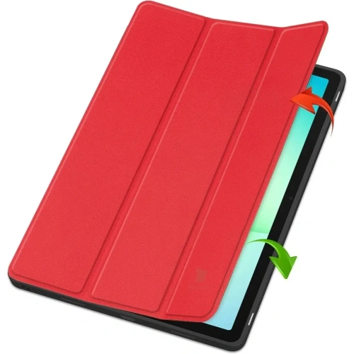 Etui z klapką Bizon Case Tab Lizard do Samsung Galaxy Tab A11+ Plus / A9+ Plus czerwone