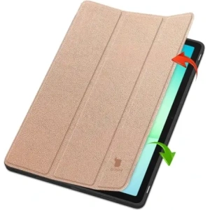 Etui z klapką Bizon Case Tab Lizard do Samsung Galaxy Tab A11+ Plus / A9+ Plus różowozłote