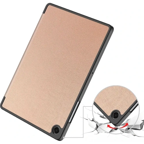 Etui z klapką Bizon Case Tab Lizard do Samsung Galaxy Tab A11+ Plus / A9+ Plus różowozłote