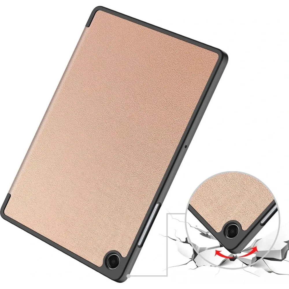Etui z klapką Bizon Case Tab Lizard do Samsung Galaxy Tab A11+ Plus / A9+ Plus różowozłote