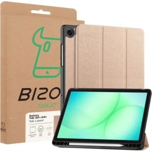 Etui z klapką Bizon Case Tab Lizard do Samsung Galaxy Tab A11+ Plus / A9+ Plus różowozłote