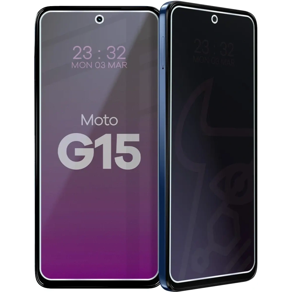 Prywatyzujące szkło hybrydowe Bizon Glass Mule Shadow do Motorola Moto G15 matowe