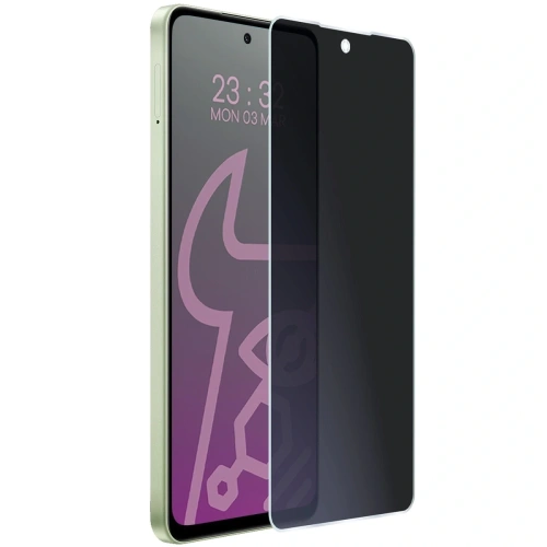 Prywatyzujące szkło hybrydowe Bizon Glass Mule Shadow do Oppo A5 Pro 5G matowe