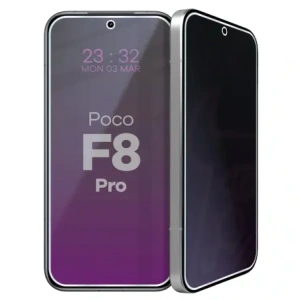 Prywatyzujące szkło hybrydowe Bizon Glass Mule Shadow do Xiaomi POCO F8 Pro matowe