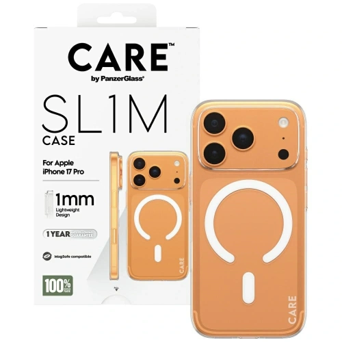 Etui CARE by PanzerGlass SL1M MagSafe do Apple iPhone 17 Pro przezroczysty