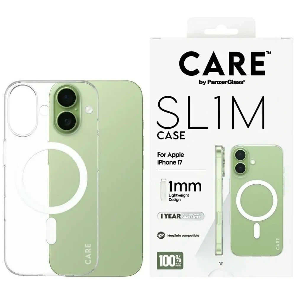 Etui CARE by PanzerGlass SL1M MagSafe do Apple iPhone 17 przezroczysty