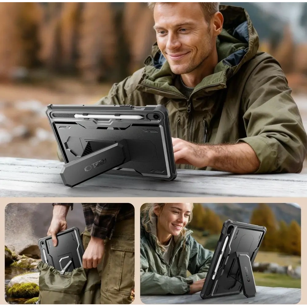 Etui Tech-Protect Kevlar Pro do Samsung Galaxy Tab S9 11.0 / S10 Fe / S10 Lite 10.9 X710 / X716b / X520 / X526 / X400 / X406b Black