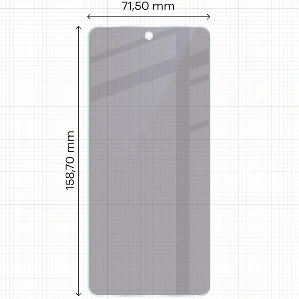 Prywatyzujące szkło hybrydowe Bizon Glass Mule Shadow do Realme 14T 5G matowe