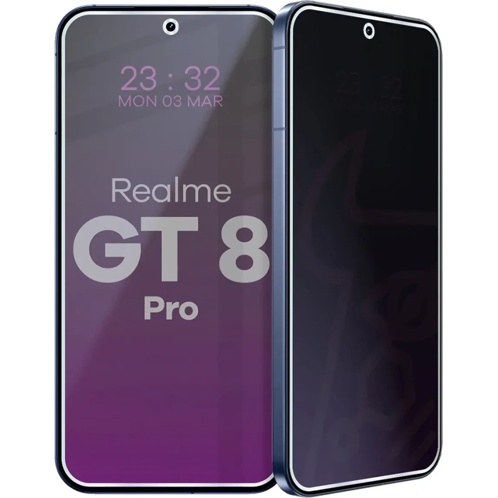 Prywatyzujące szkło hybrydowe Bizon Glass Mule Shadow do Realme GT 8 Pro matowe