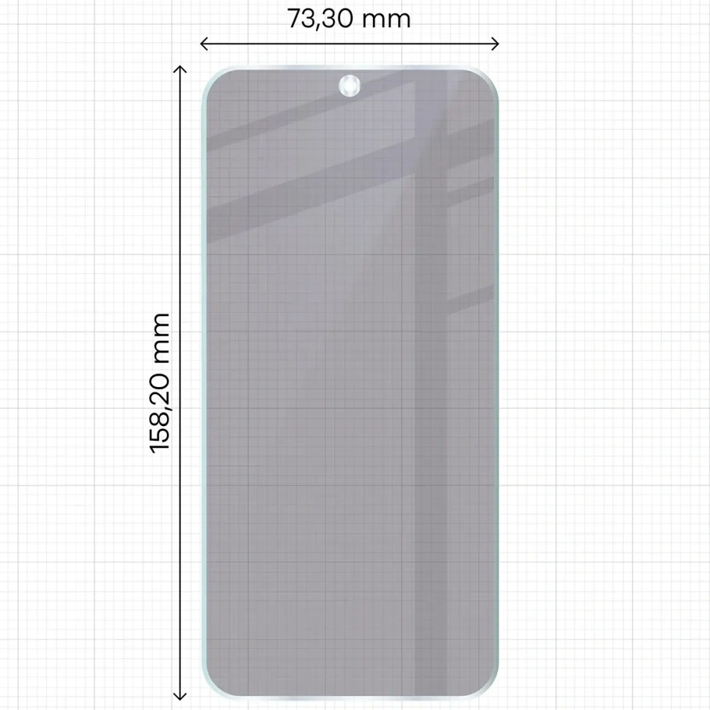 Prywatyzujące szkło hybrydowe Bizon Glass Mule Shadow do Realme GT 8 Pro matowe