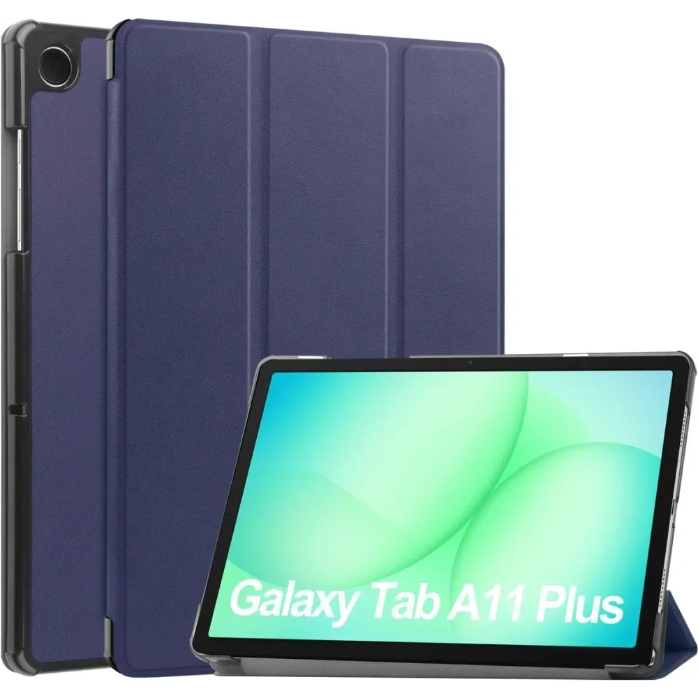 Etui z klapką Bizon Case Tab Croc do Samsung Galaxy Tab A11+ Plus / A9+ Plus granatowe