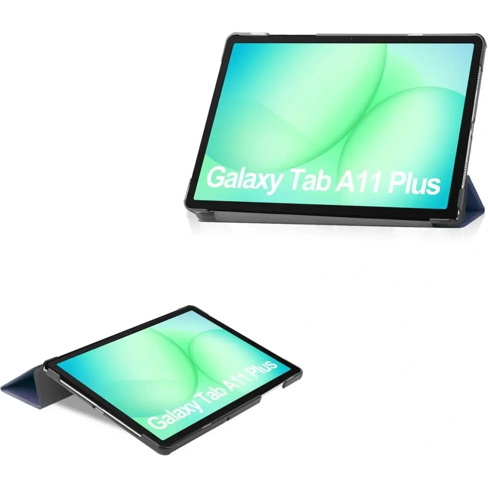 Etui z klapką Bizon Case Tab Croc do Samsung Galaxy Tab A11+ Plus / A9+ Plus granatowe