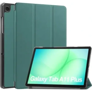 Etui z klapką Bizon Case Tab Croc do Samsung Galaxy Tab A11+ Plus / A9+ Plus ciemnozielone