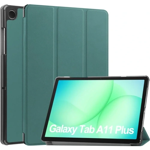 Etui z klapką Bizon Case Tab Croc do Samsung Galaxy Tab A11+ Plus / A9+ Plus ciemnozielone