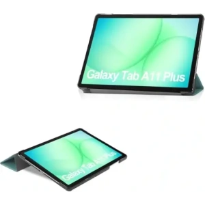 Etui z klapką Bizon Case Tab Croc do Samsung Galaxy Tab A11+ Plus / A9+ Plus ciemnozielone