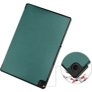 Etui z klapką Bizon Case Tab Croc do Samsung Galaxy Tab A11+ Plus / A9+ Plus ciemnozielone