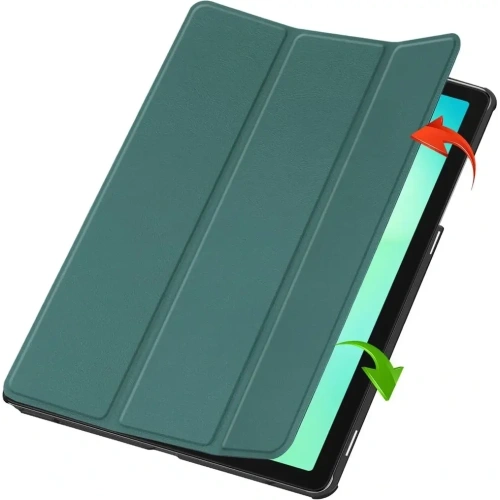 Etui z klapką Bizon Case Tab Croc do Samsung Galaxy Tab A11+ Plus / A9+ Plus ciemnozielone