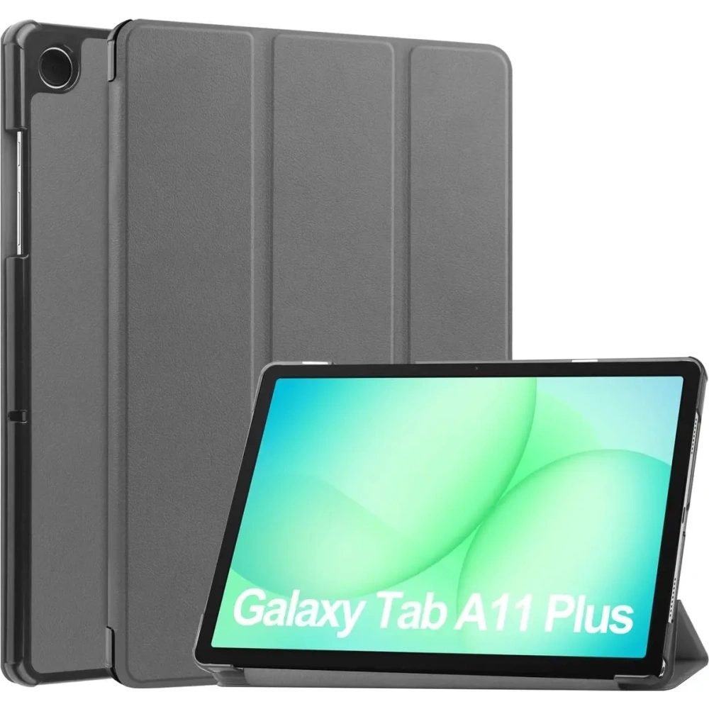 Etui z klapką Bizon Case Tab Croc do Samsung Galaxy Tab A11+ Plus / A9+ Plus szare