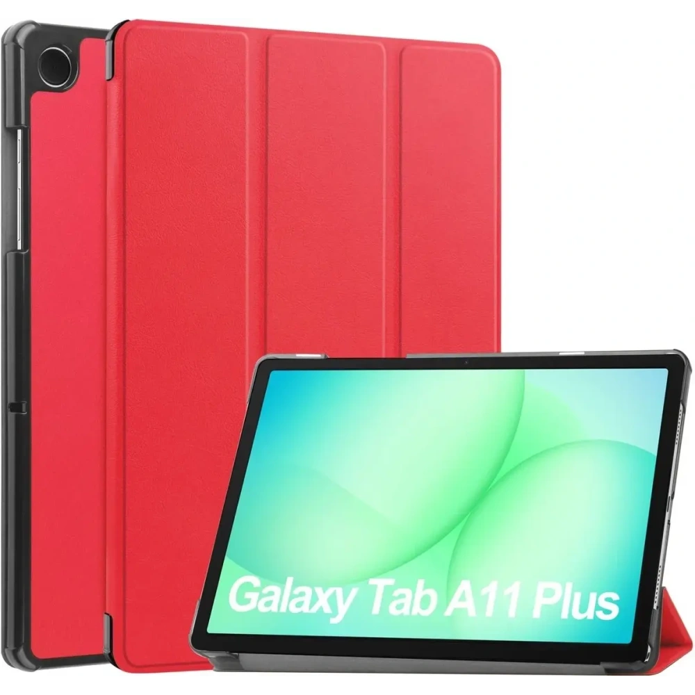 Etui z klapką Bizon Case Tab Croc do Samsung Galaxy Tab A11+ Plus / A9+ Plus czerwone