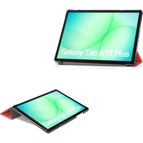 Etui z klapką Bizon Case Tab Croc do Samsung Galaxy Tab A11+ Plus / A9+ Plus czerwone