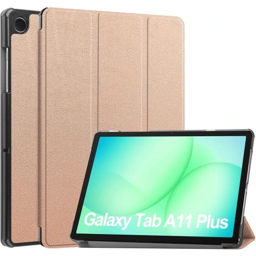 Etui z klapką Bizon Case Tab Croc do Samsung Galaxy Tab A11+ Plus / A9+ Plus różowozłote