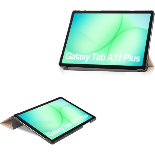 Etui z klapką Bizon Case Tab Croc do Samsung Galaxy Tab A11+ Plus / A9+ Plus różowozłote