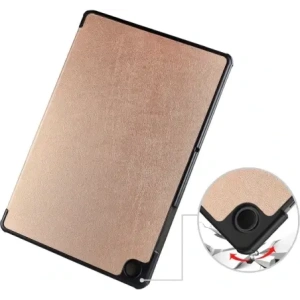 Etui z klapką Bizon Case Tab Croc do Samsung Galaxy Tab A11+ Plus / A9+ Plus różowozłote