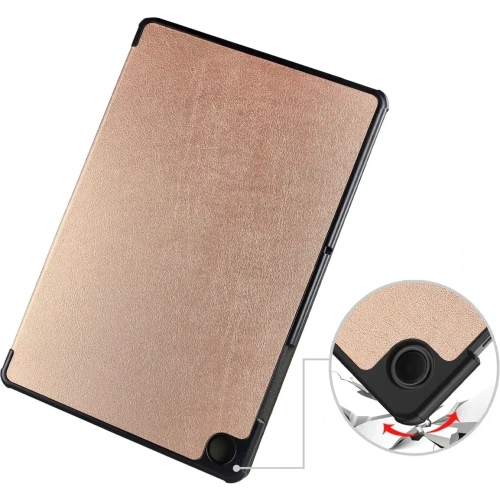 Etui z klapką Bizon Case Tab Croc do Samsung Galaxy Tab A11+ Plus / A9+ Plus różowozłote