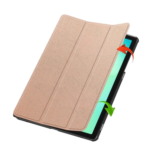 Etui z klapką Bizon Case Tab Croc do Samsung Galaxy Tab A11+ Plus / A9+ Plus różowozłote